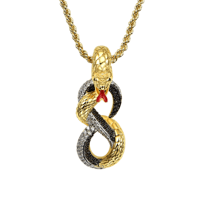 Infinity Tri-tone Snake Pendant