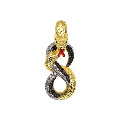 Infinity Tri-tone Snake Pendant