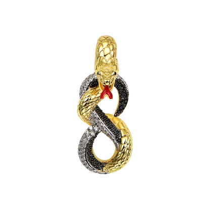 Pendentif de serpent à trois tons infinies