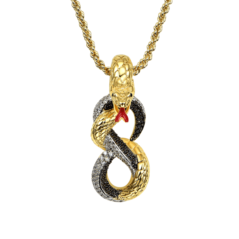 Iced out snake best sale pendant