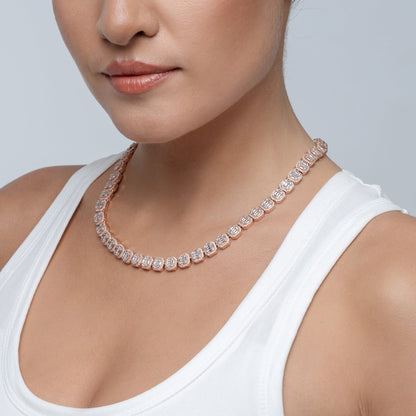 Baguette Clustered Tennis Chain - 8mm