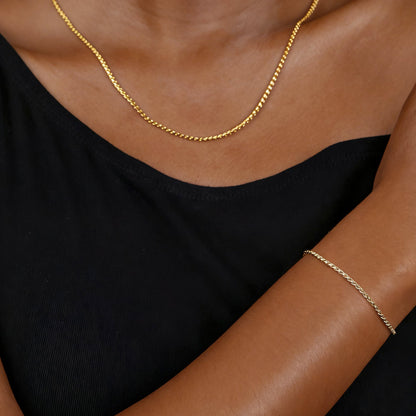 Cadena franco de mujeres - oro amarillo