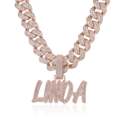 Custom Moissanite Romantic Name Pendant