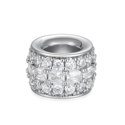 #Style_Emerald and Round Cut#Color_White Gold