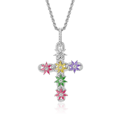 Lily Infinity Cross Pendant