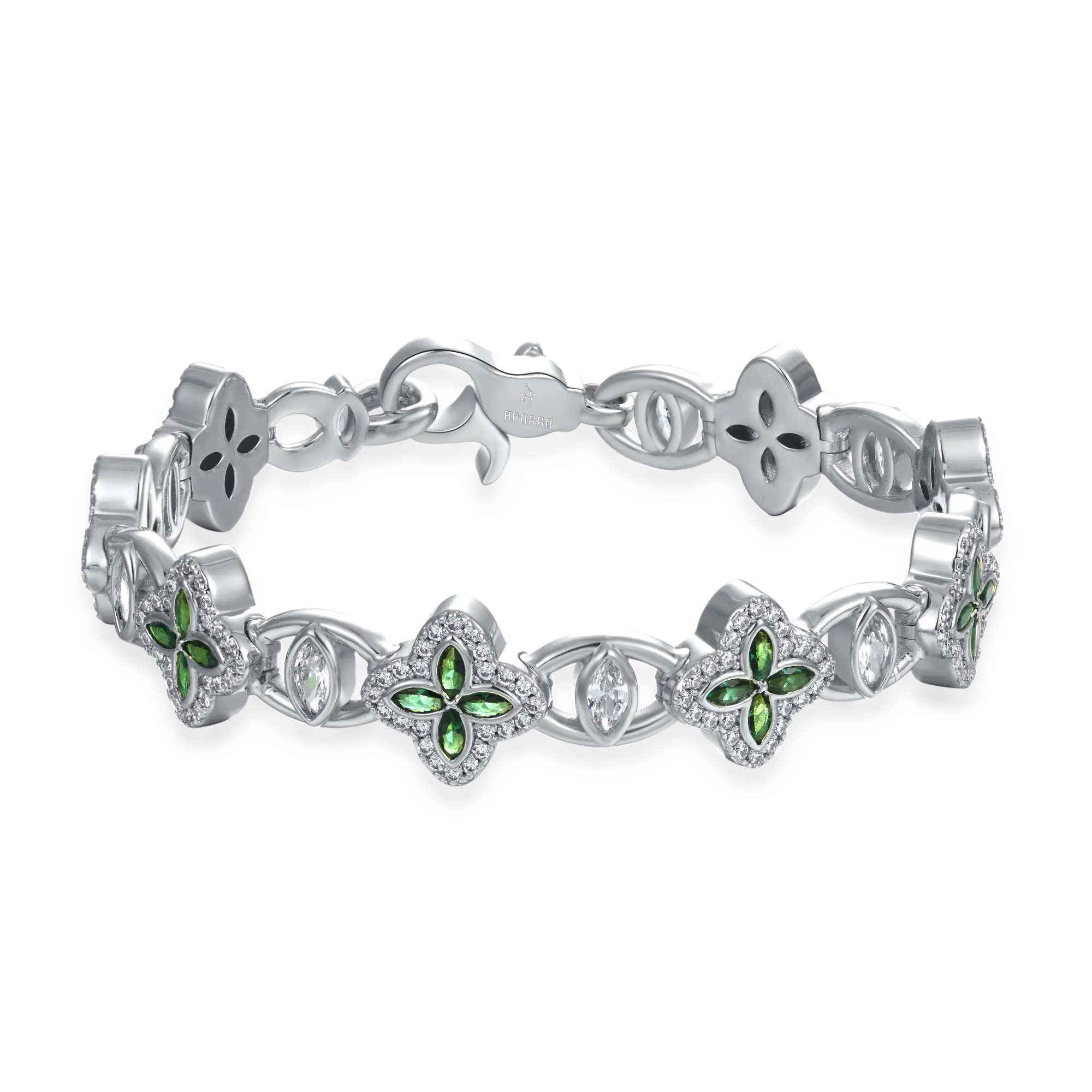 Iced Clover Eyes Blessing Bracelet