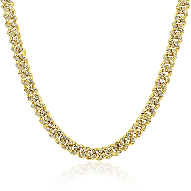 Micro Round Cut Cuban Link Chain - 6mm - APORRO