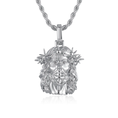 Jesus Piece Plain Gold Pendant - Micro
