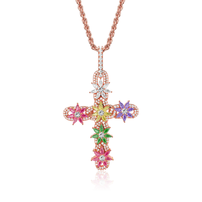 Lily Infinity Cross Pendant