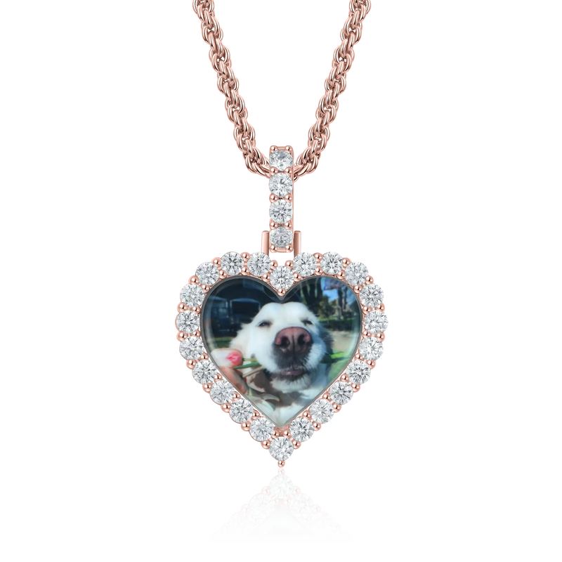 Custom Heart Photo Pendant