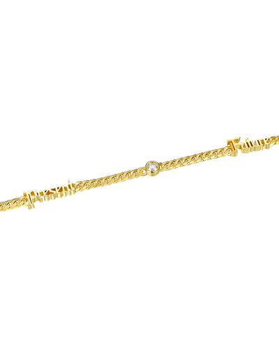 5mm 14k Gold Moissanite Custom Old English Name Necklace