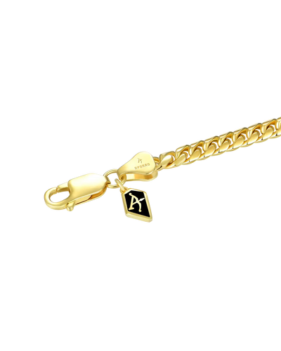 5mm 14k Gold Moissanite Custom Old English Name Necklace