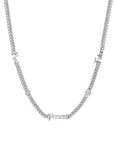 5mm 14k Gold Moissanite Custom Old English Name Necklace