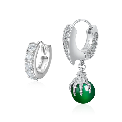 S925 WONG Ⅱ Dangly & Ensemble de boucles d'oreilles créoles classiques
