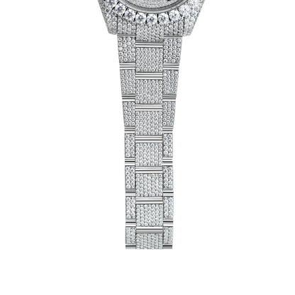 Custom 44mm Bust Down Moissanite Diamond Watch