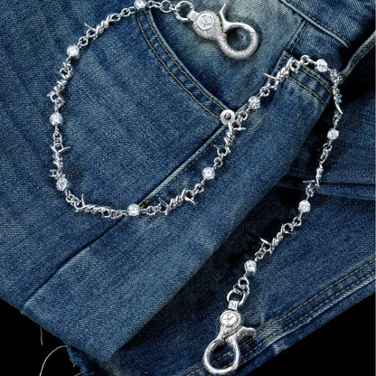 Moisanite Thorned Brilliance Chain & Wallet Chain