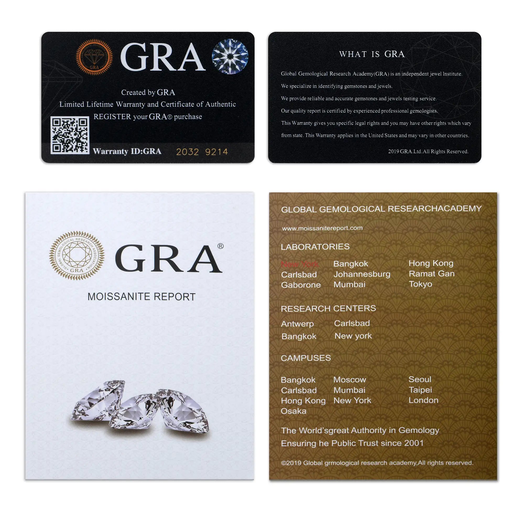 GRA Moissanite Gemstone Certificate [Valid For Moissanite Jewelry]
