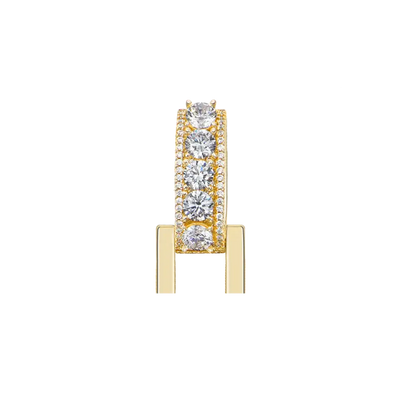 12mm Bail-Custom Radiant Layers Vertical Letter Pendant