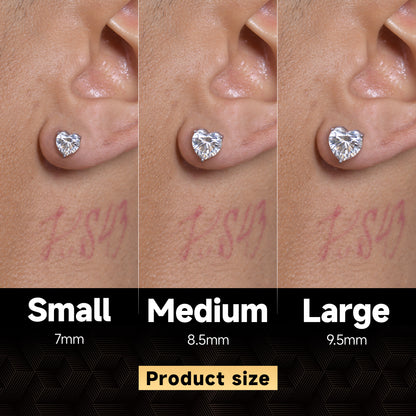 Orecchini per borchie moissanite