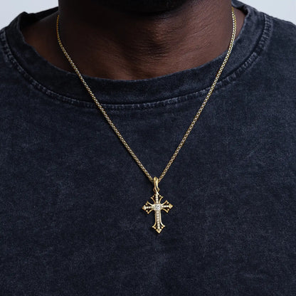 Rhombus Radiance Cross Pendant