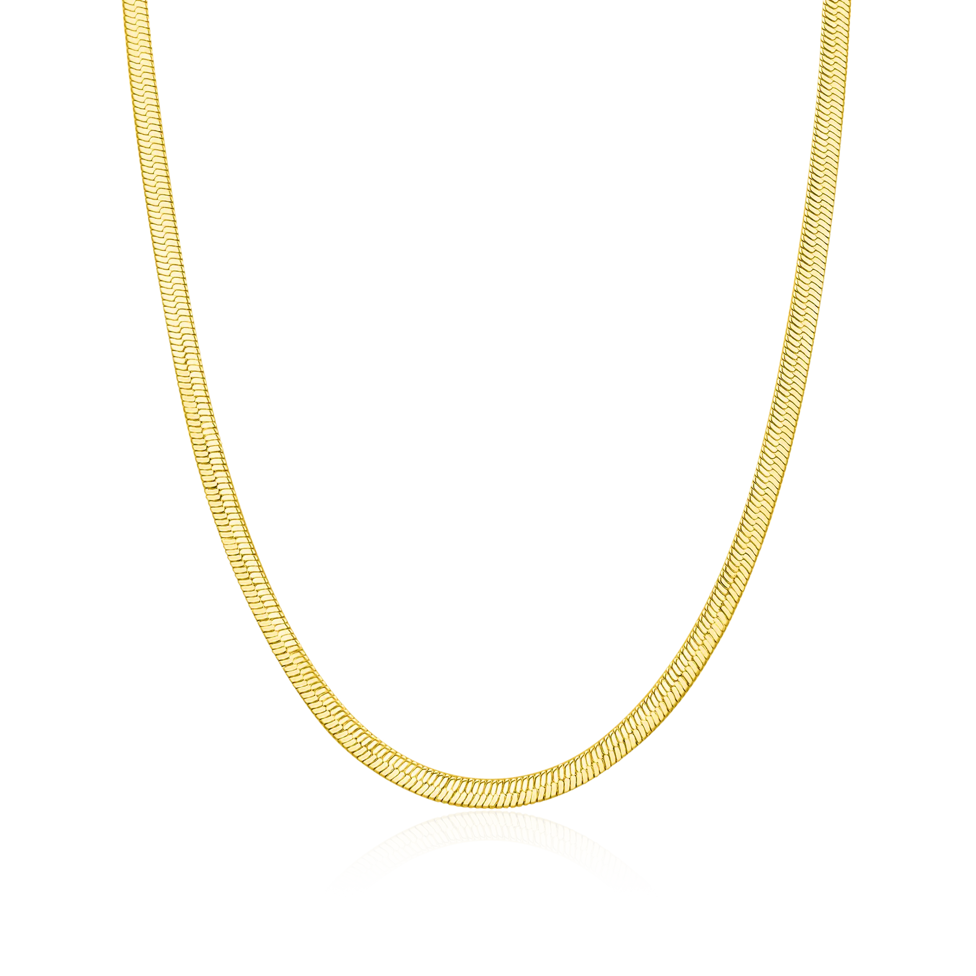 4mm Men's 18K Gold Herringbone Chain - Fine Jewelry – APORRO® EUROPE