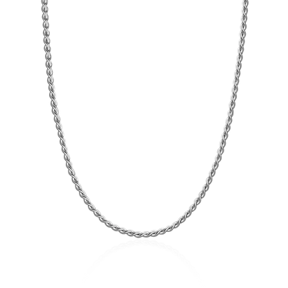 Women's Franco Chain - White Gold