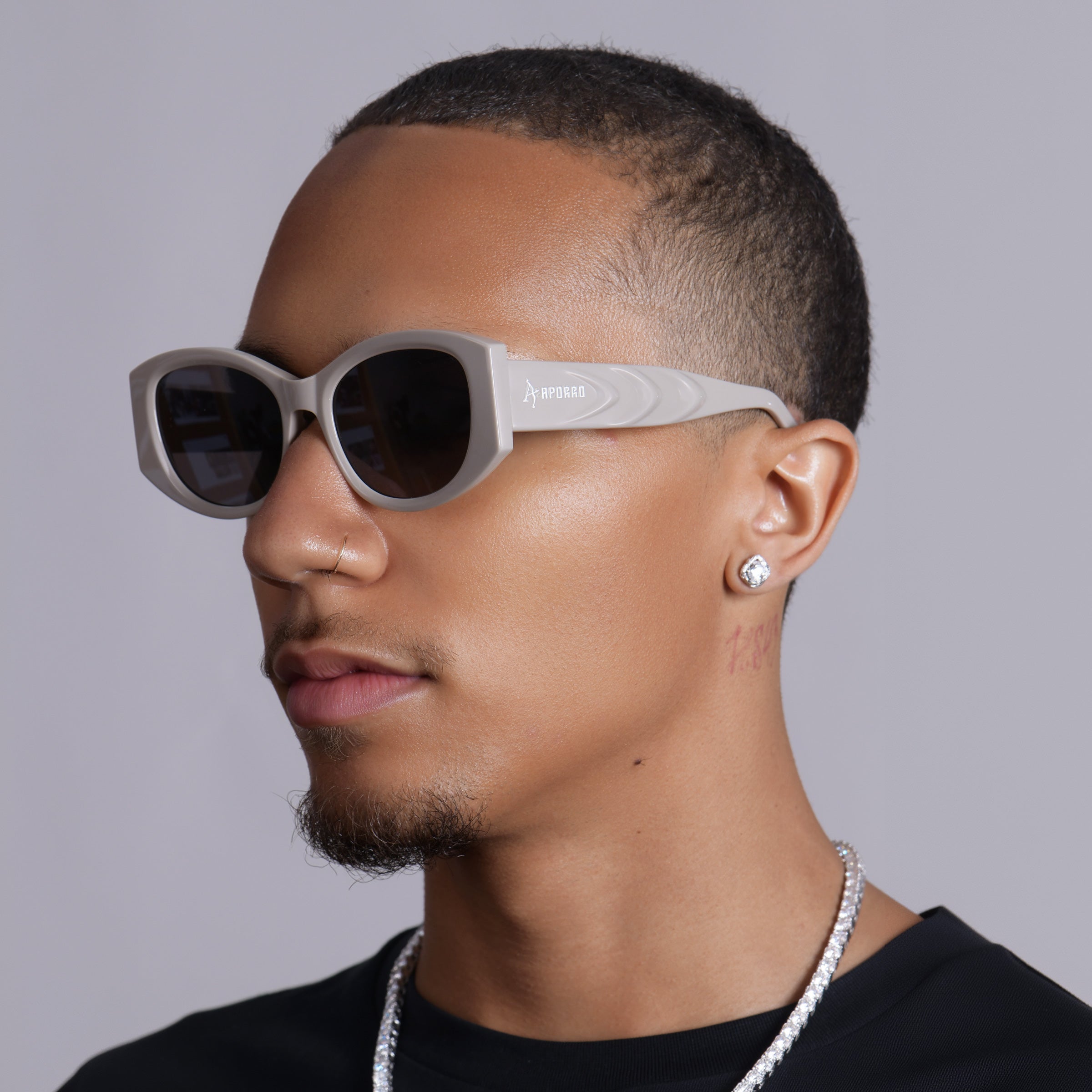APORRO -Creme Flux Sonnenbrille + Ledertasche