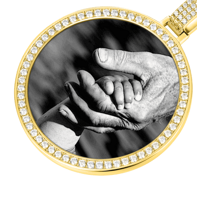 Custom Moissanite Photo Pendant