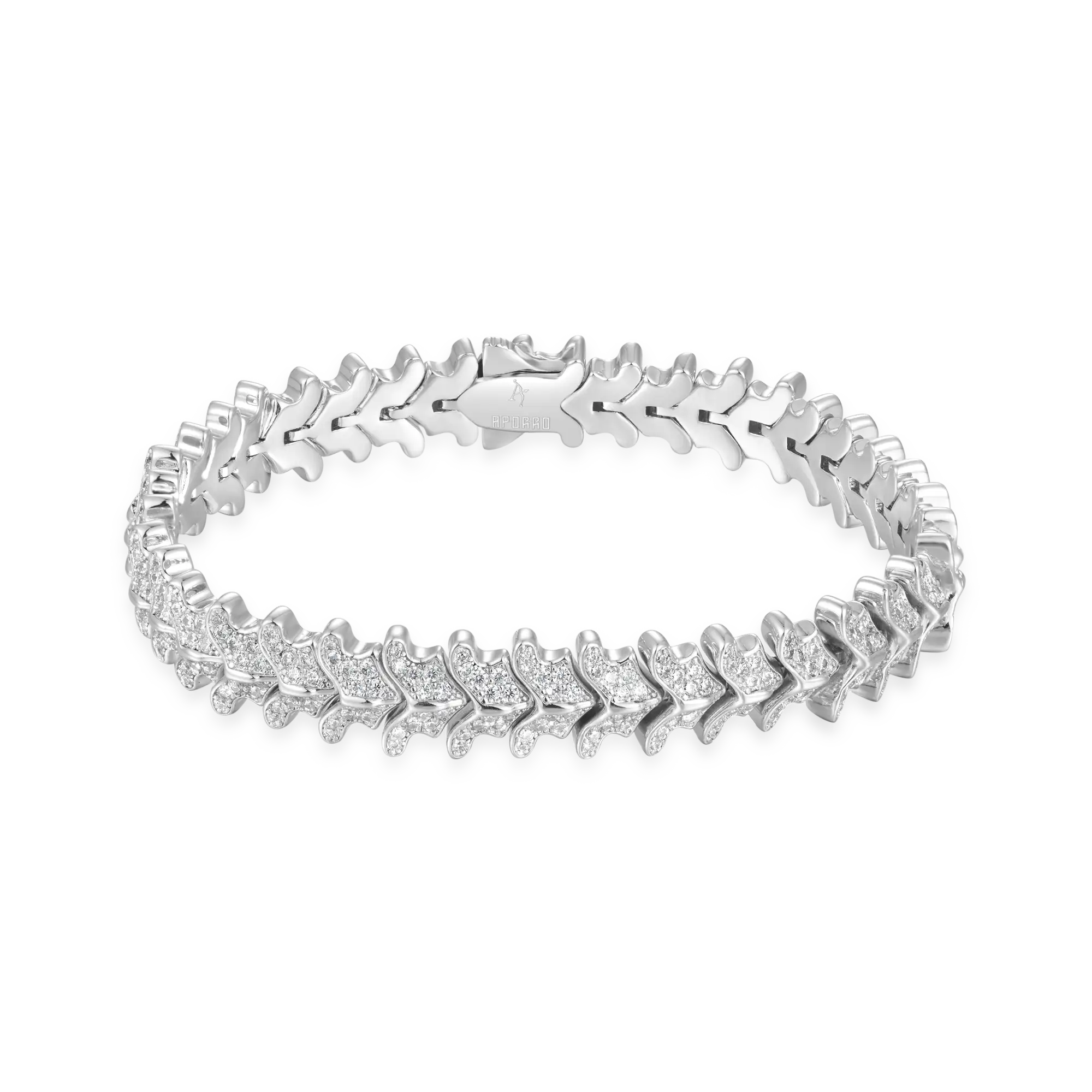 Women's Iced Spine Bracelet - 12mm