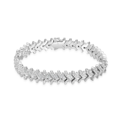 Women's Iced Spine Bracelet - 12mm