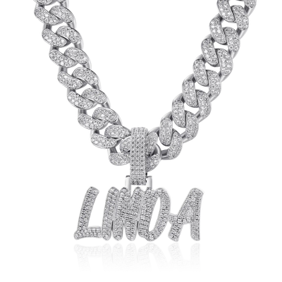 Custom Moissanite Romantic Name Pendant