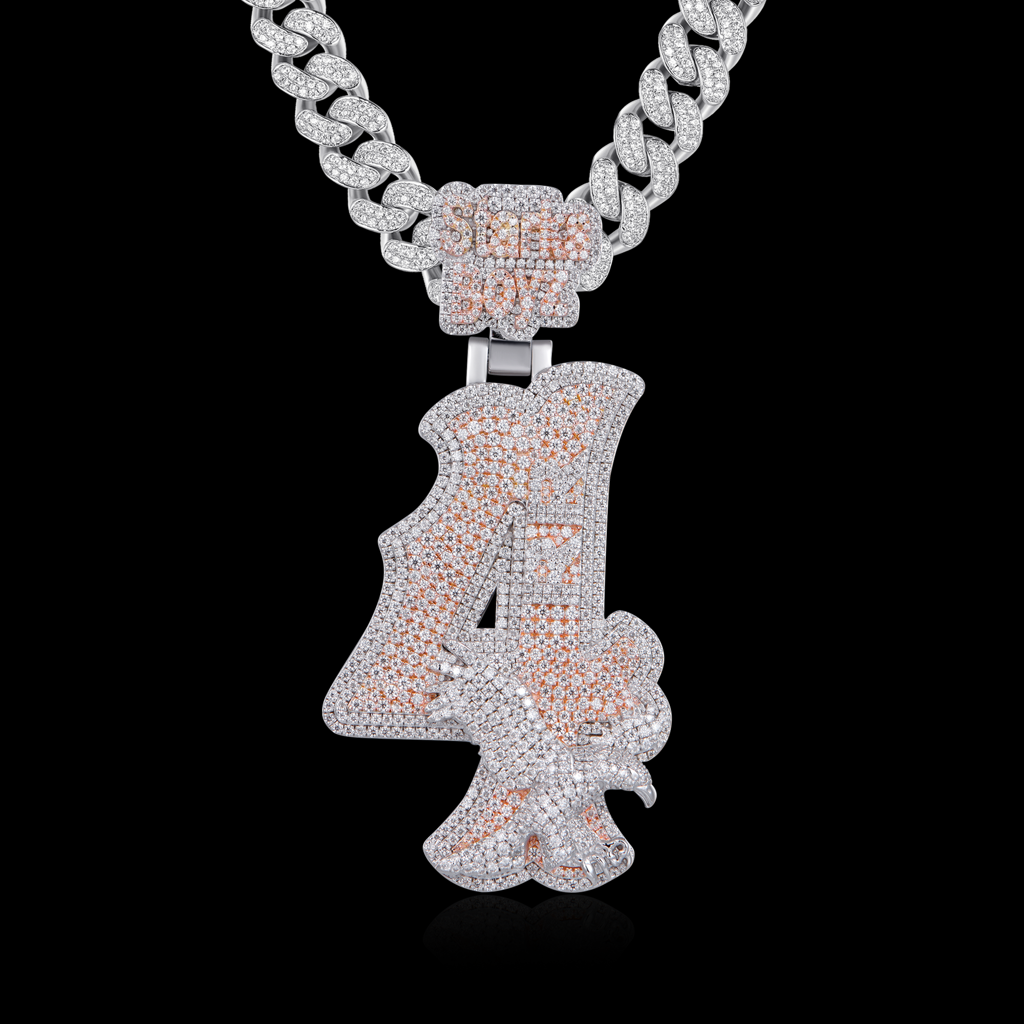 APORRO Premium Custom 4 Layers Number Pendant