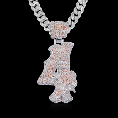 APORRO Premium Custom 4 Layers Number Pendant