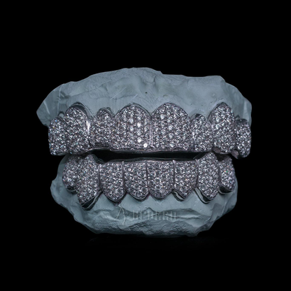 Zig zag personnalisé Réglage des VV glacés Moisanite Grillz