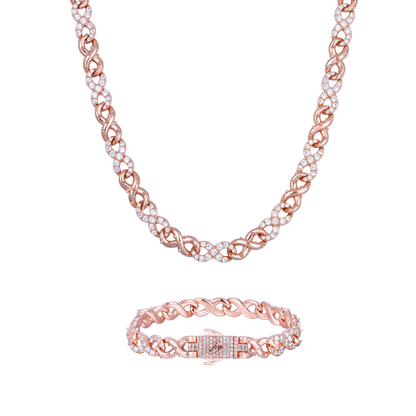 Conjunto de pulsera con cadena dúo de espinas esculpidas & 