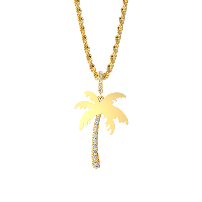 Micro 18K Gold Coconut Tree Pendant