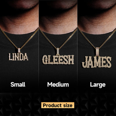 Custom Moissanite Bosox Name Pendant