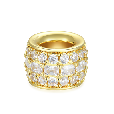 #Style_Emerald and Round Cut#Color_Yellow Gold