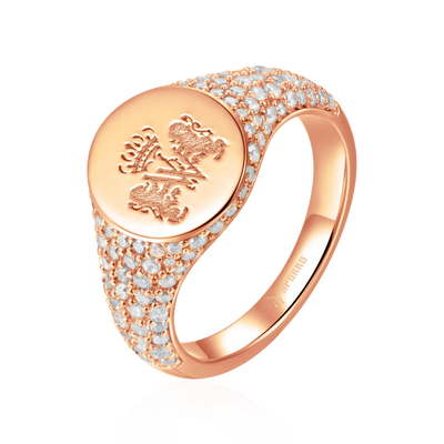 Anillo de sello helado personalizado - Patrón