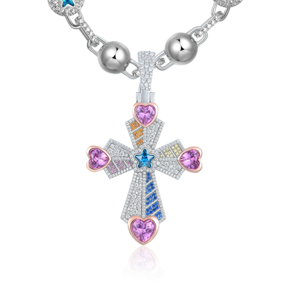 LaFlare Church On Iced Cross Pendant