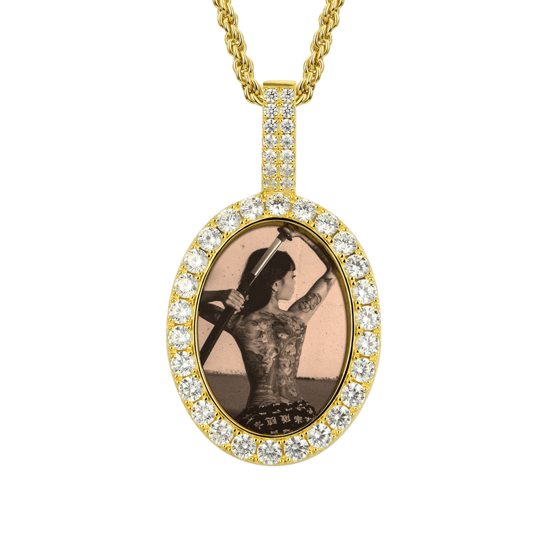 Custom Oval Photo Pendant