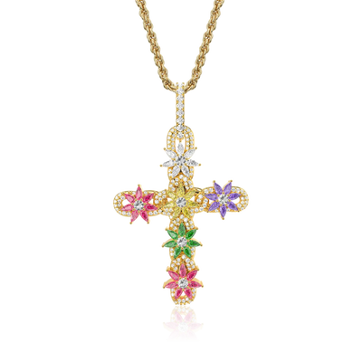 Lily Infinity Cross Pendant