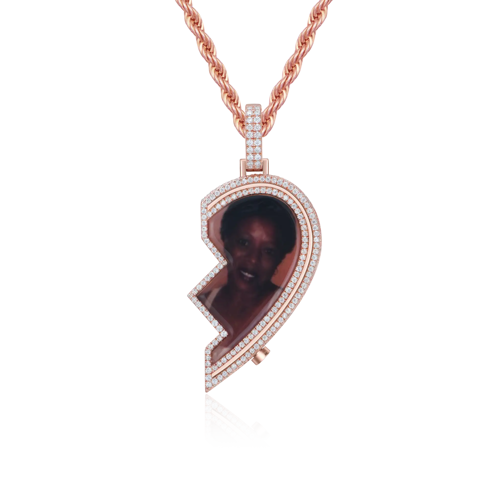 Custom Eternal Heart Frame Photo Pendant