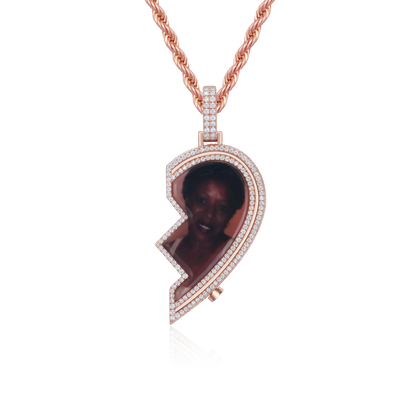 Custom Eternal Heart Frame Photo Pendant