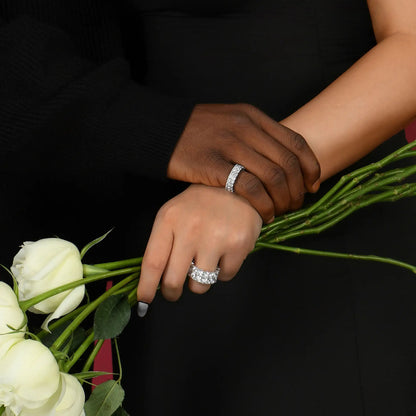 Anneau de tennis glacé à double rangée - 6 mm