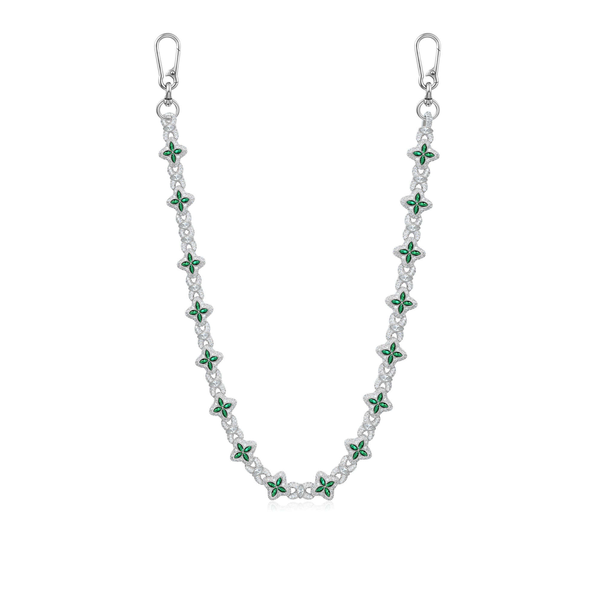 Collier Trèfle Lumineux Moissanite