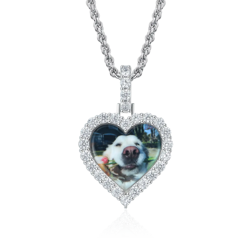 Custom Heart Photo Pendant