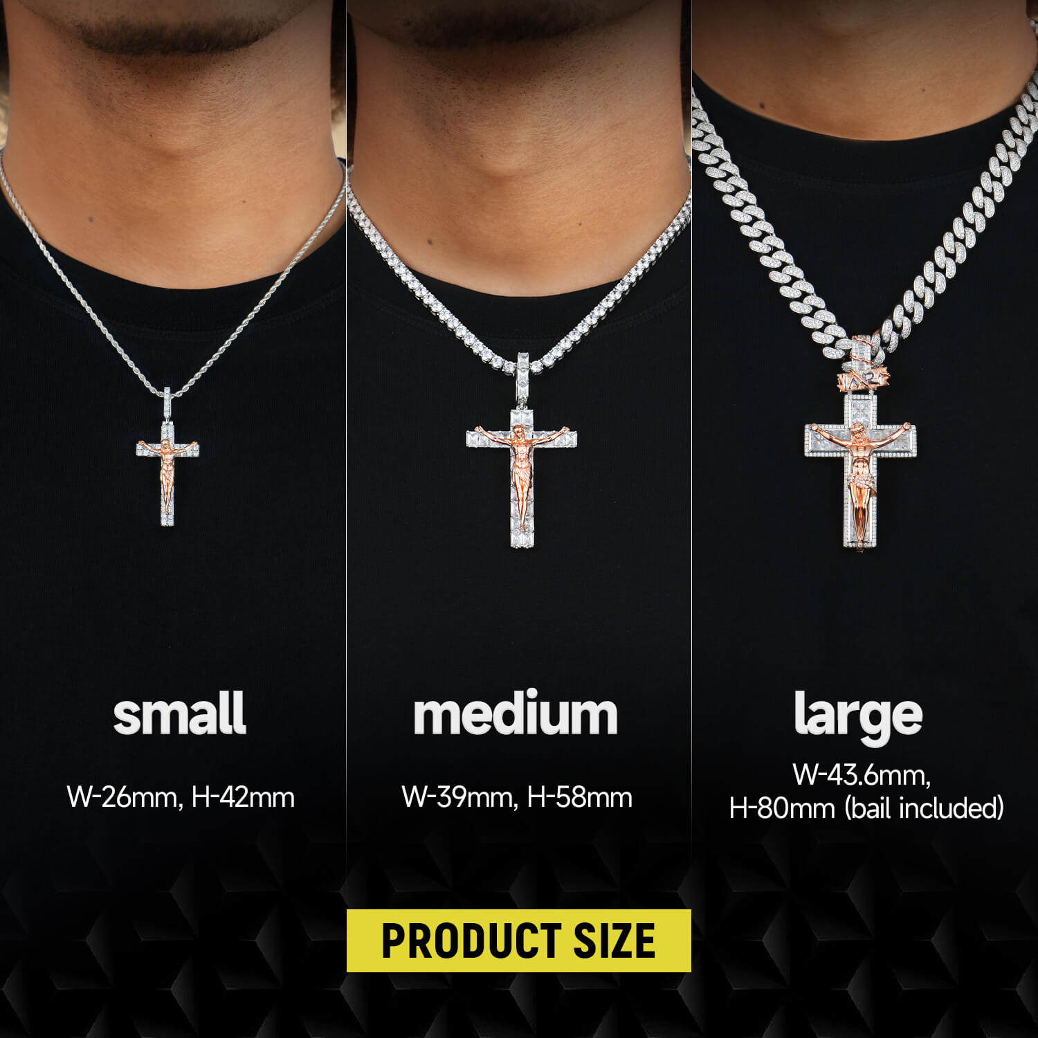 Moissanite Crucifixion of Jesus Pendant