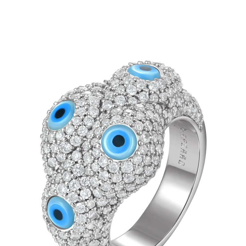 Iced Nazar Aegis Ring - Small - APORRO