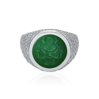 WONG Ⅱ Ridge Iced Out Signet Ring